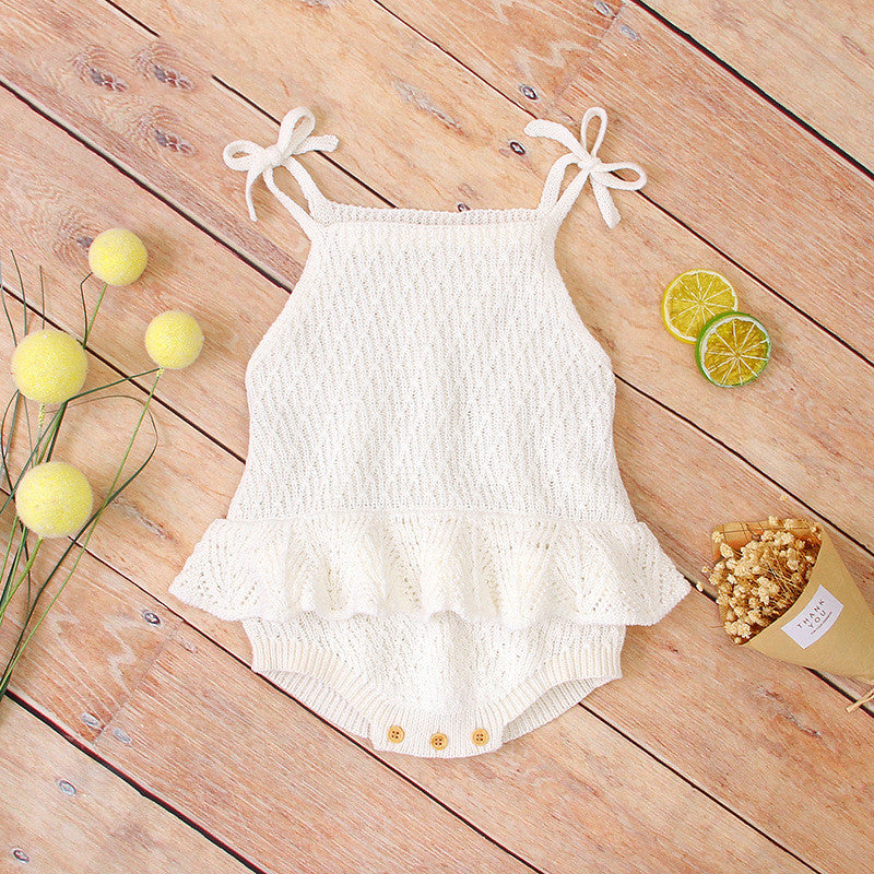 SweetKnit Ruffle Baby Romper