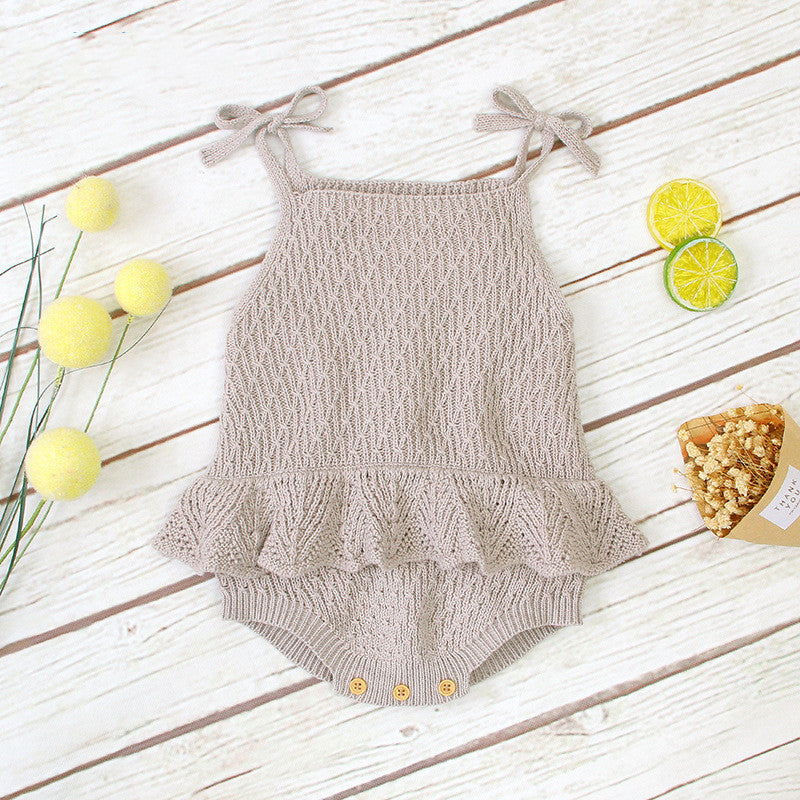 SweetKnit Ruffle Baby Romper