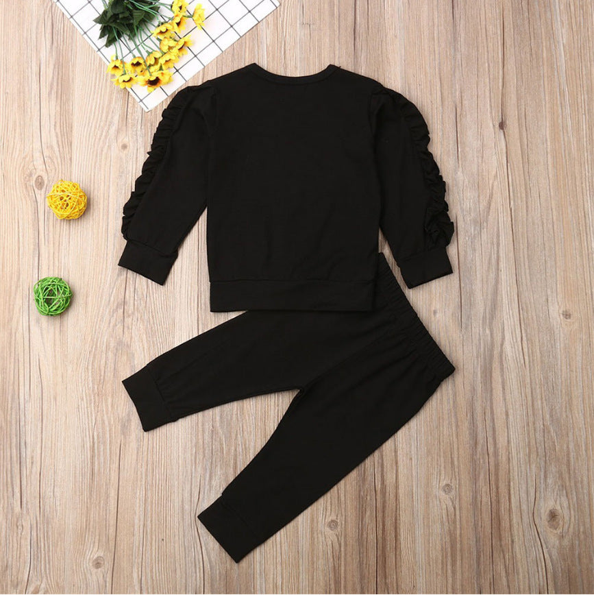 Baby Ruffle Sweatshirt & Pants Set