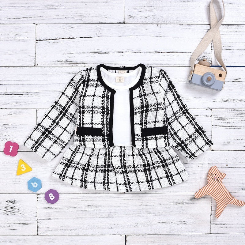 Chic Baby Girl Plaid Dress