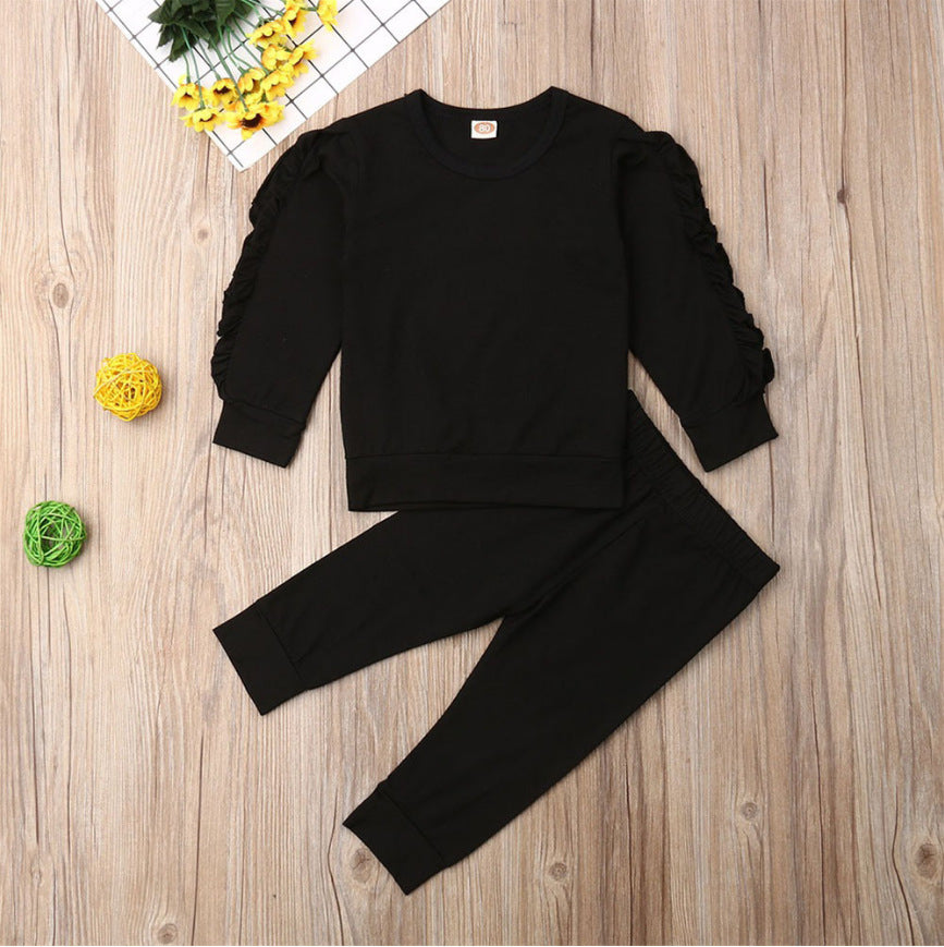 Baby Ruffle Sweatshirt & Pants Set