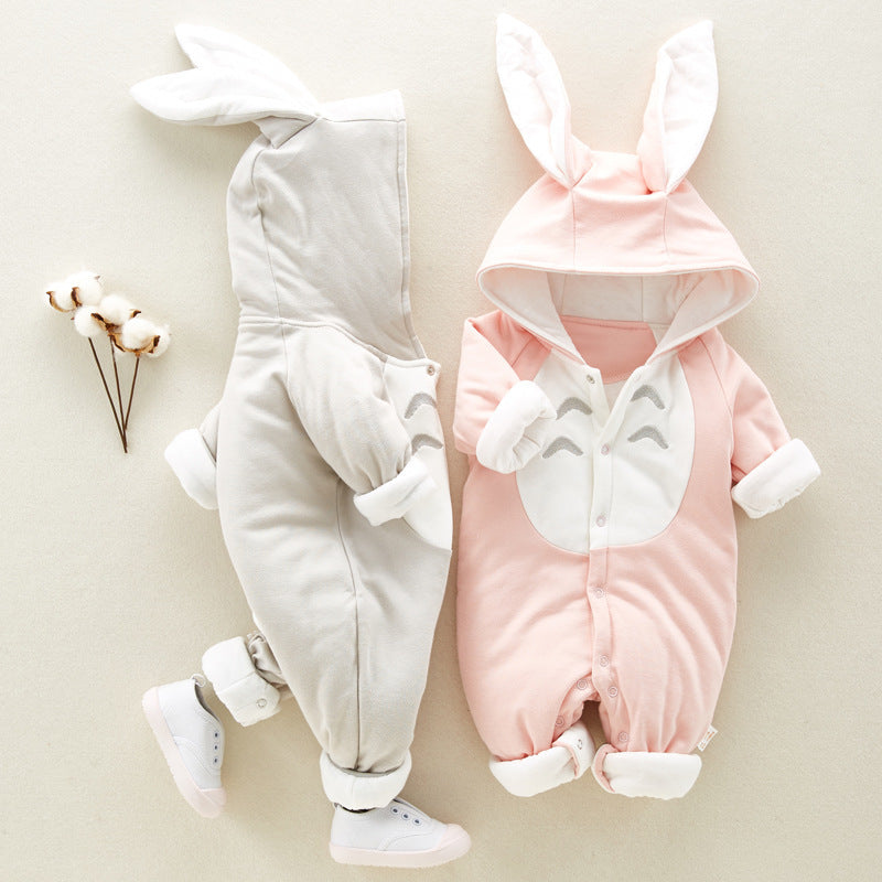 Baby Animal Hooded Cotton Romper