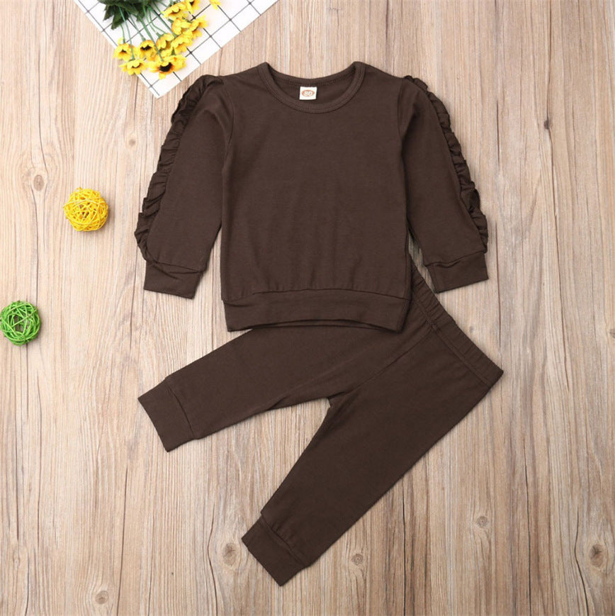 Baby Ruffle Sweatshirt & Pants Set