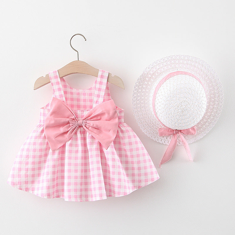 Baby Girl Gingham Bow Dress – Summer Sundress