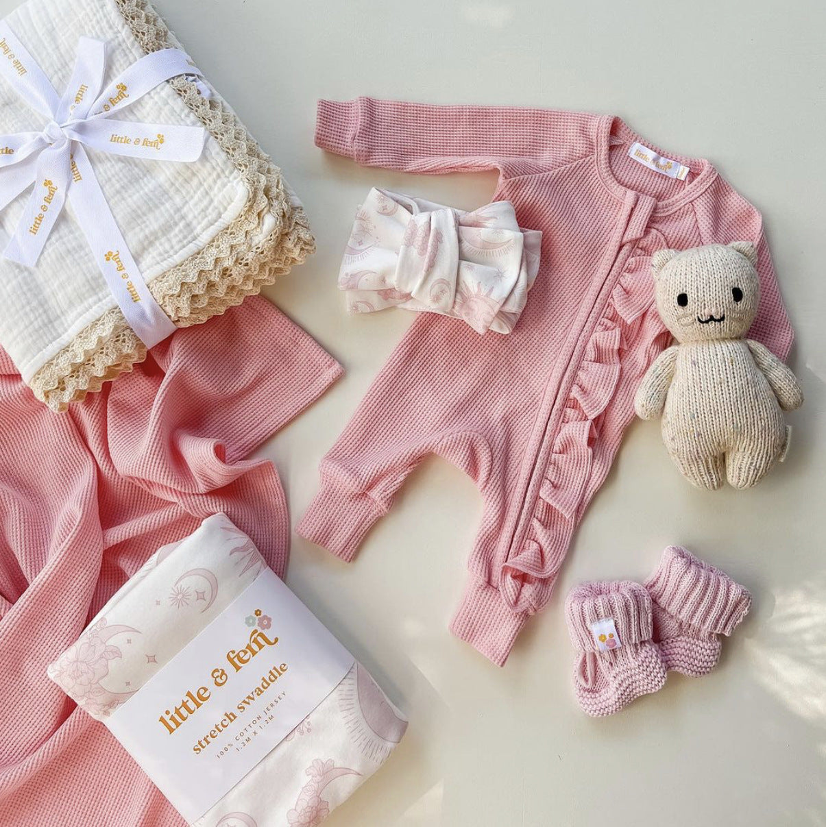 Baby Swaddle Gown & Hat Set