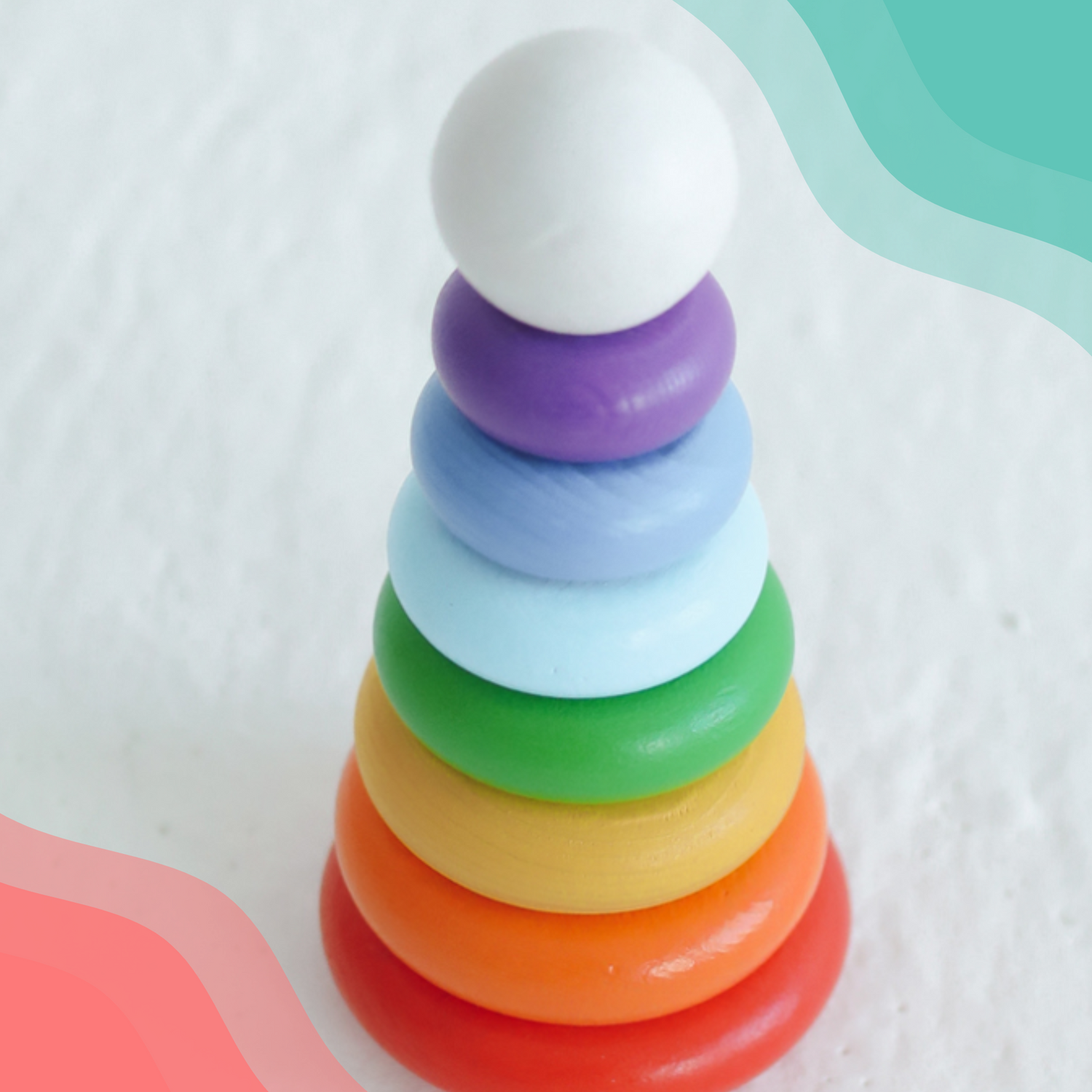 An infant stacking toy.