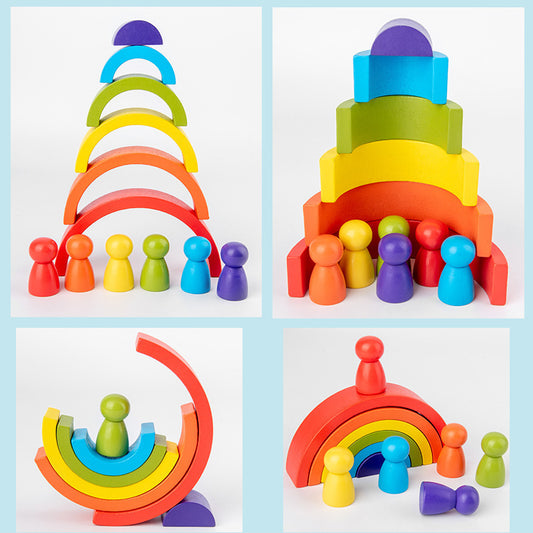 Rainbow Arched Building Blocks Set