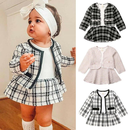 Chic Baby Girl Plaid Dress