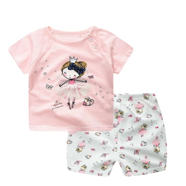 Character T-Shirt and Shorts 2-Piece Set