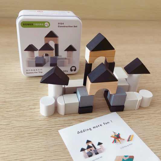 Wooden Cognitive Puzzle Building Blocks Set