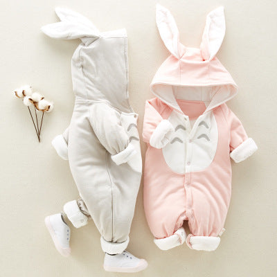 Baby Animal Hooded Cotton Romper