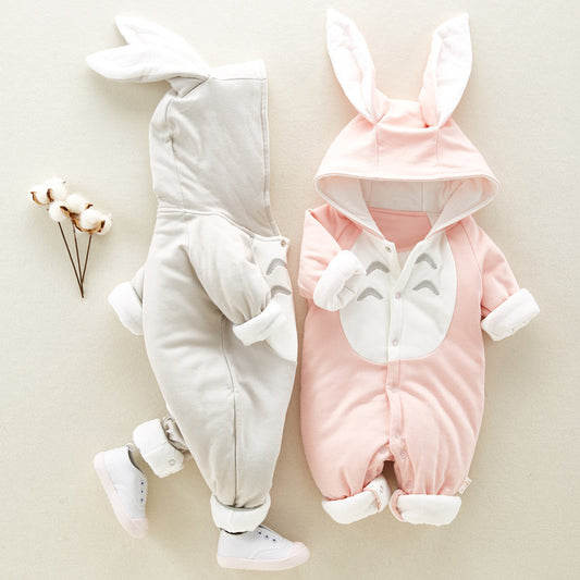Baby Animal Hooded Cotton Romper