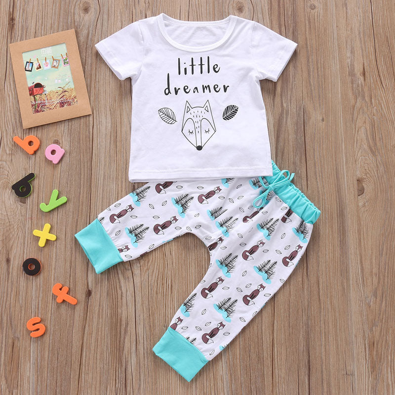 "Little Dreamer" 2-Piece T-Shirt and Pant Set - Fox Edition