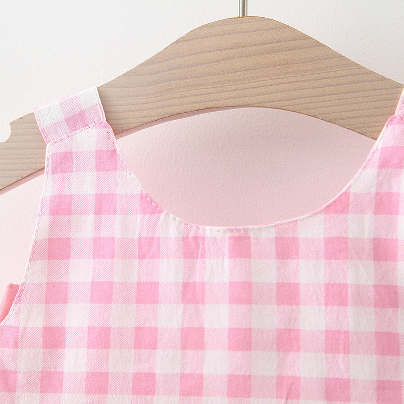 Baby Girl Gingham Bow Dress – Summer Sundress